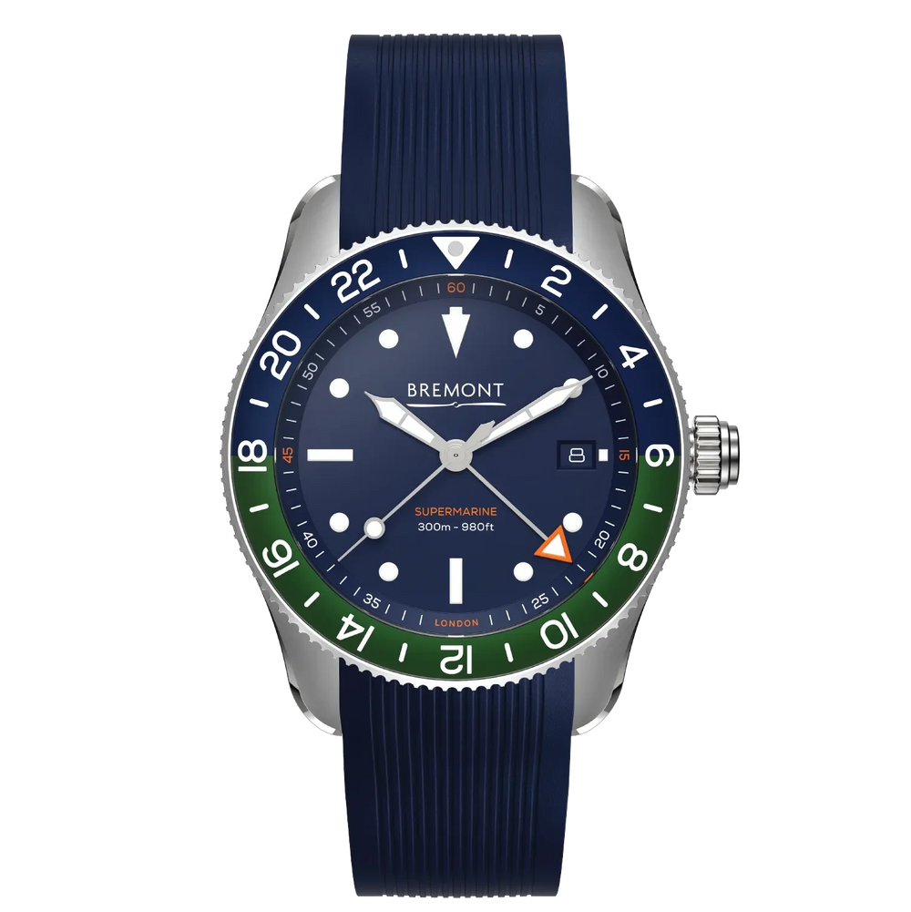 Bremont Watch Company Watches | Mens | Supermarine Regular length (15cm - 19cm wrist size) S302 (BLGN Rubber)