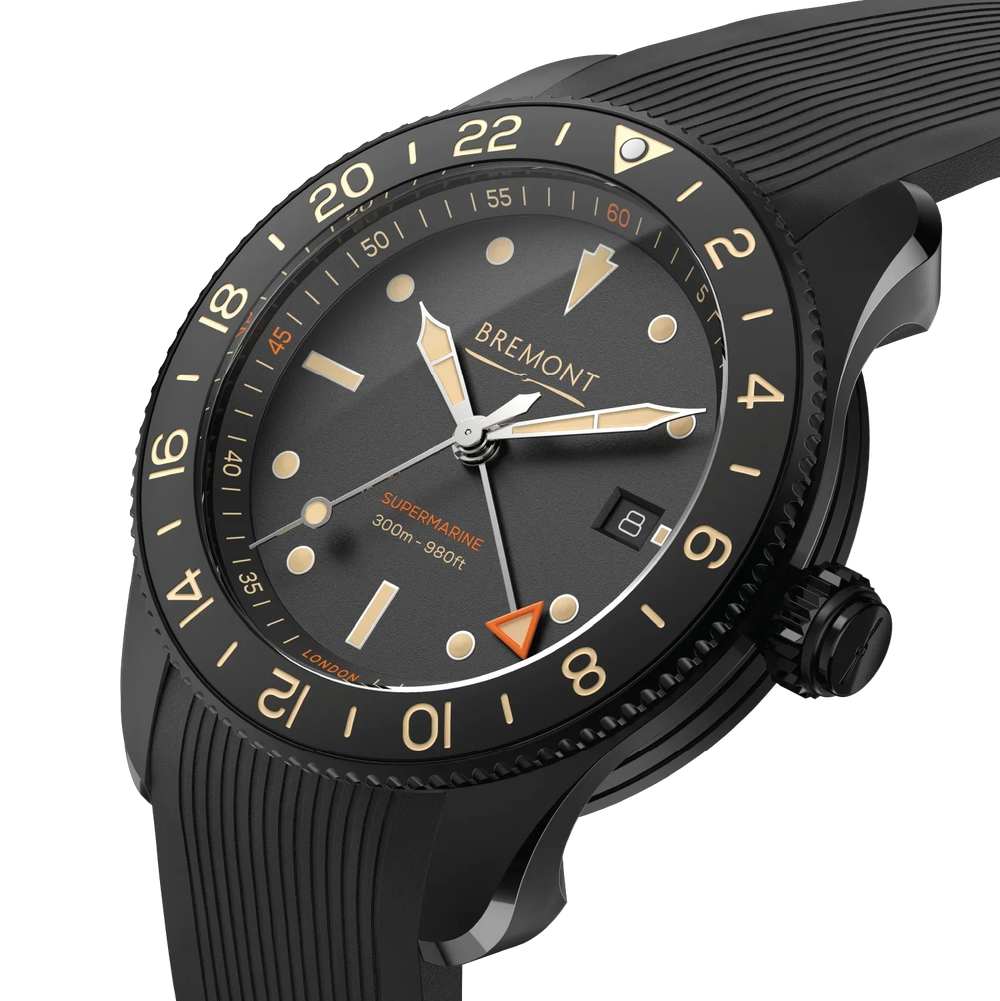 Bremont Watch Company Watches | Mens | Supermarine Regular length (15cm - 19cm wrist size) S302 (JET Rubber)