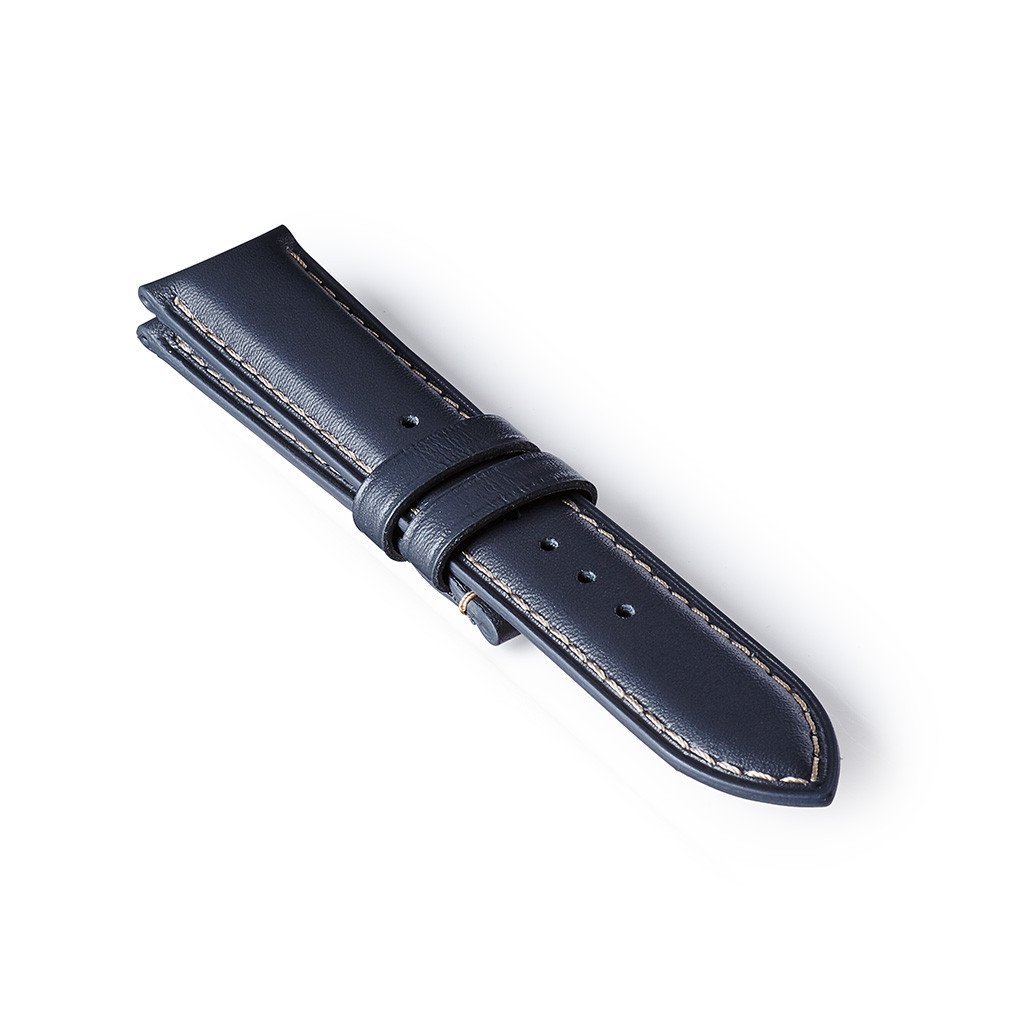 Bremont Chronometers Straps Mens grey Leather Strap white stitching