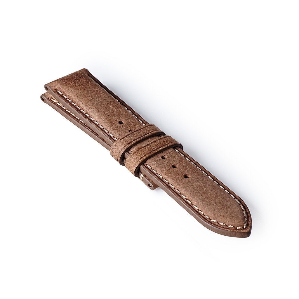 Bremont Chronometers Straps  Mens  Leather Nubuck Strap  Light Brown/White