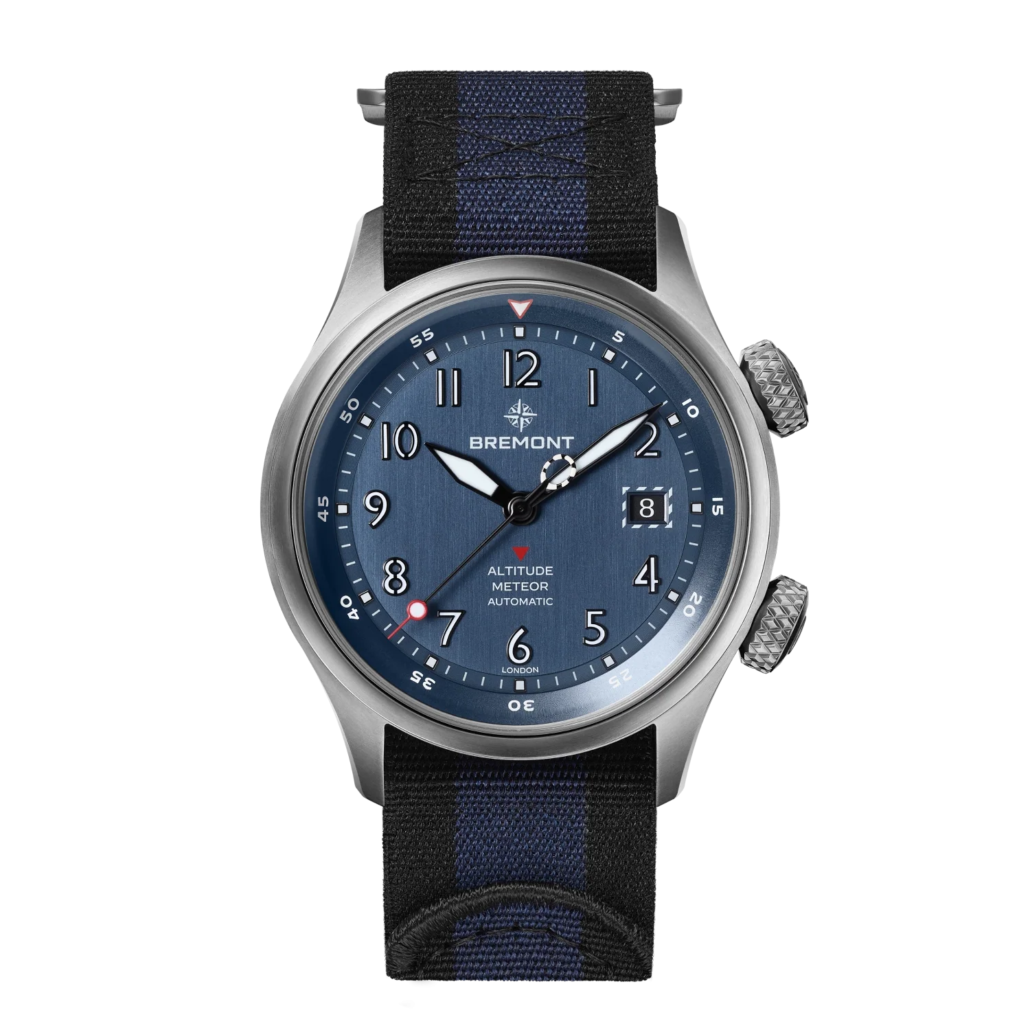 Bremont Watch Company Watches | Mens | Altitude Altitude MB Meteor Blue Dial Blue Barrel Nato Strap