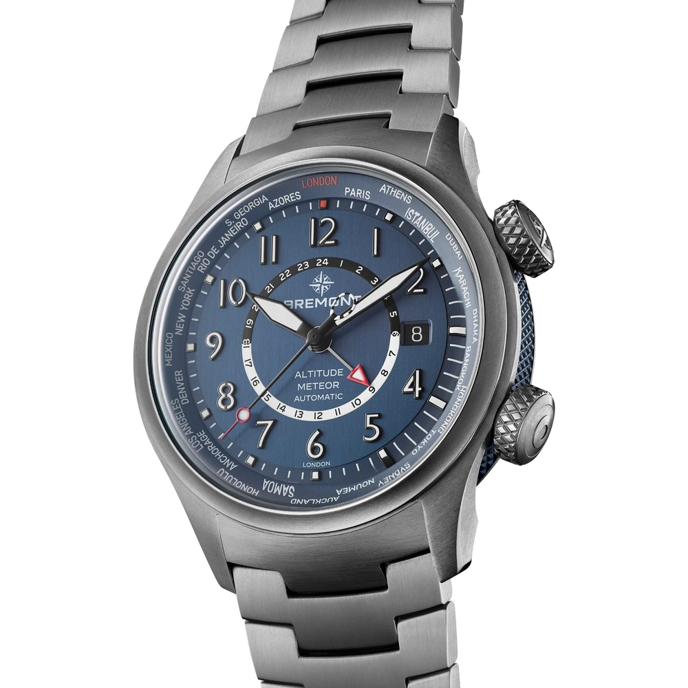 Bremont Watch Company Watches | Mens | Altitude Altitude MB Meteor Time Zones Air Force Blue Dial Bracelet