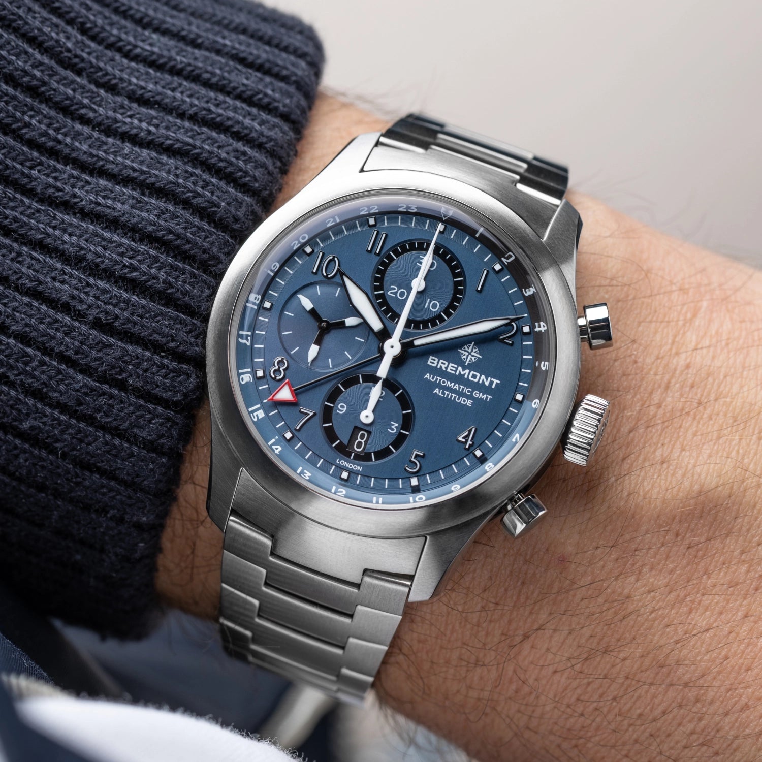 Bremont Blue Dial Altitude Wrist Shot