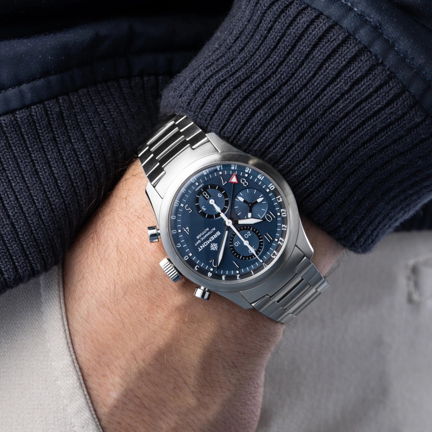 Bremont Blue Dial Altitude Chronograpgh Wrist Shot