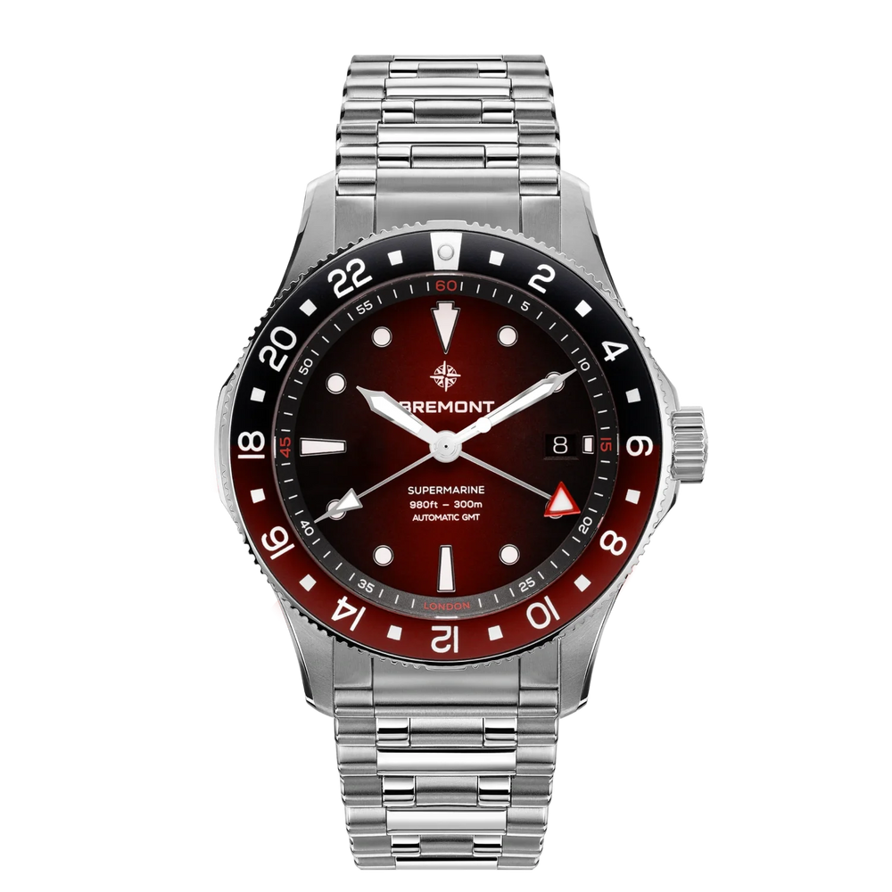 Bremont Watch Company Watches | Mens | Supermarine Supermarine 300M GMT, Ember Red, Bracelet