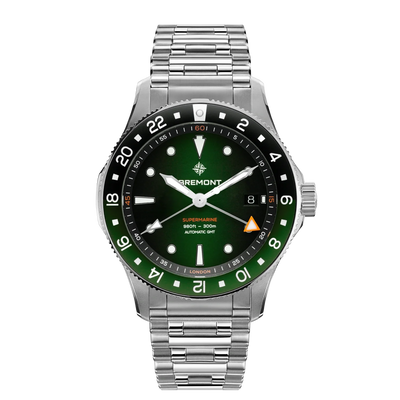 Bremont Watch Company Watches | Mens | Supermarine Supermarine 300M GMT, Tundra Green, Bracelet
