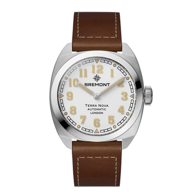 Bremont Watch Company Watches | Mens | Terra Nova Terra Nova 38 [White Dial, Leather]