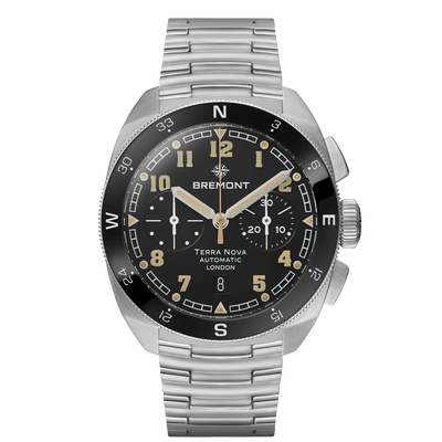 Bremont Watch Company Watches | Mens | Terra Nova Terra Nova 42.5 Chronograph [Black Dial, Bracelet]