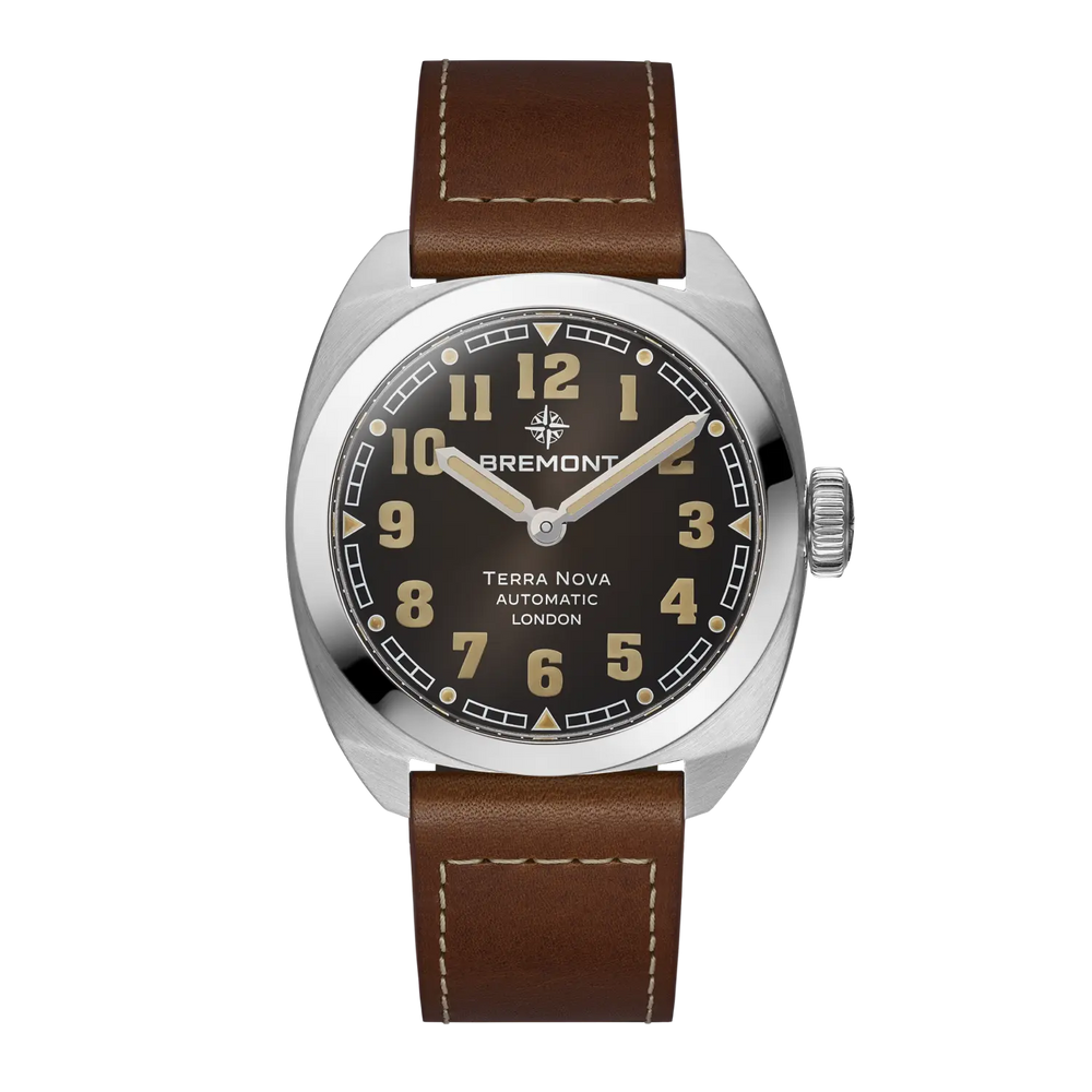 Bremont Watch Company Watches | Mens | Terra Nova Terra Nova 38 [Black Dial, Leather]