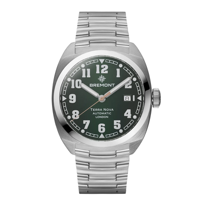 Bremont Watch Company Watches | Mens | Terra Nova Terra Nova 40.5 Date [Green Dial, Bracelet]
