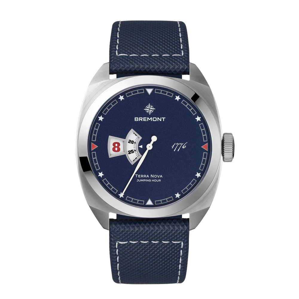 Bremont Watch Company Watches | Mens | Terra Nova Terra Nova 40.5mm Jumping Hour 1776 Leather Strap