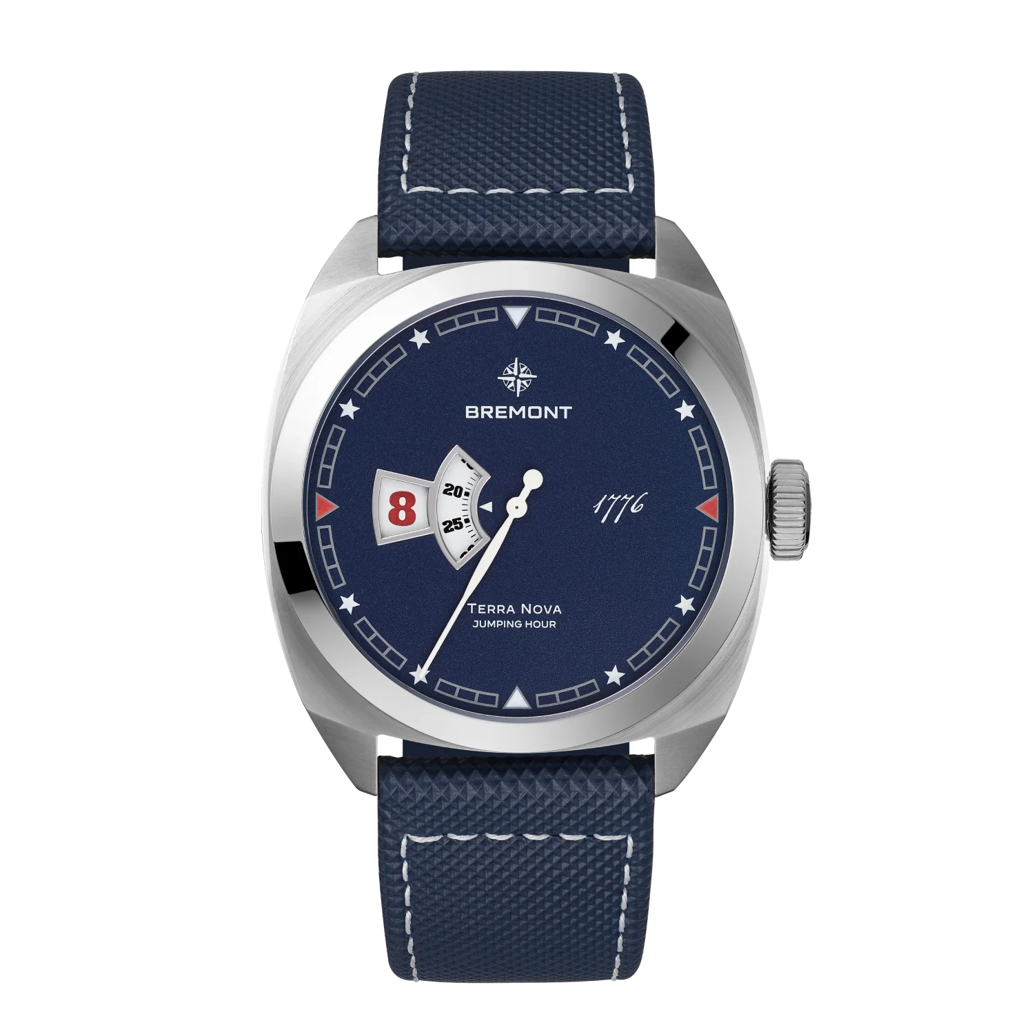 Bremont Watch Company Watches | Mens | Terra Nova Terra Nova 40.5mm Jumping Hour 1776 Leather Strap