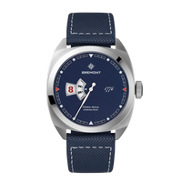 Terra Nova 40.5mm Jumping Hour 1776 Leather Strap