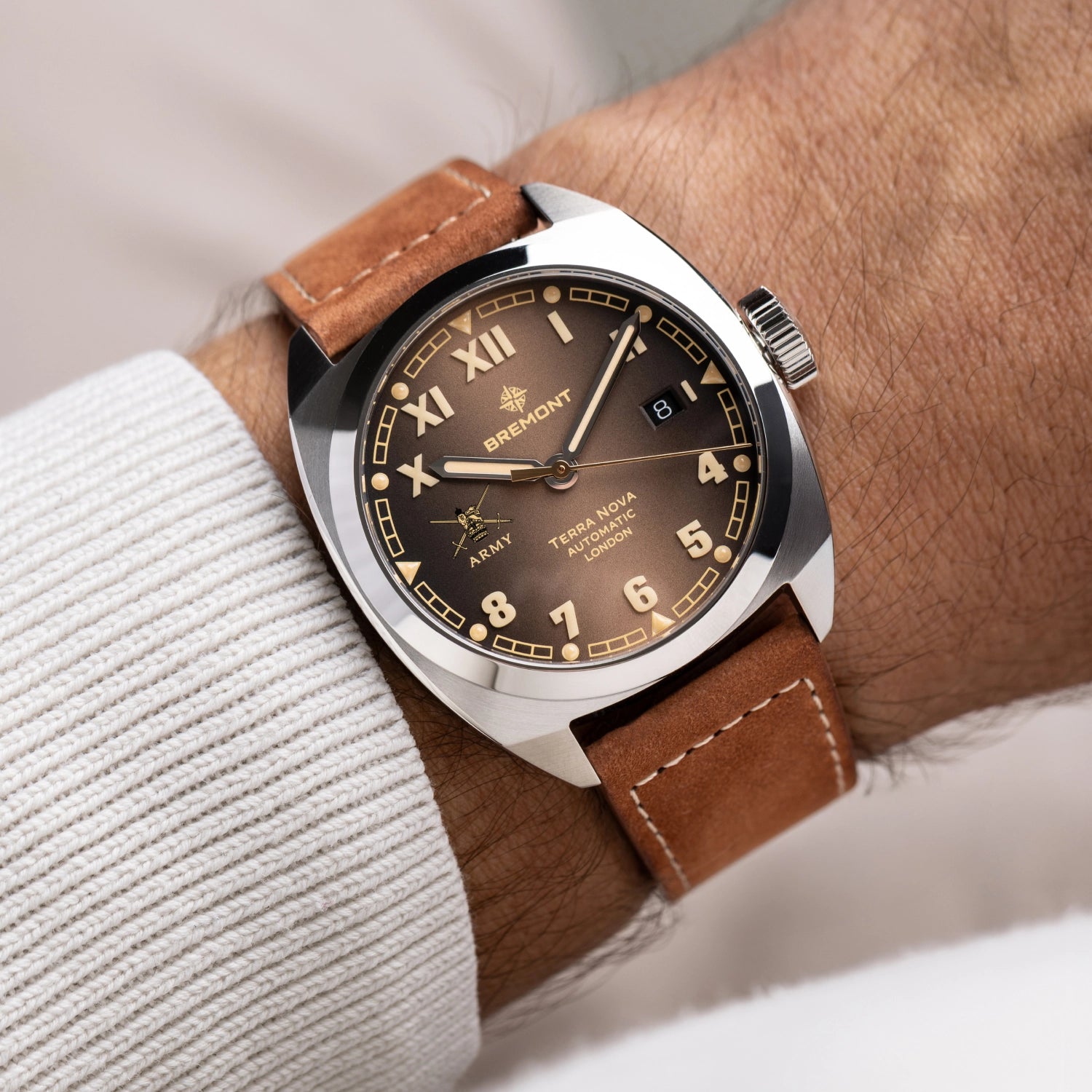 HMAF Terra Nova 40.5mm Date Leather Strap