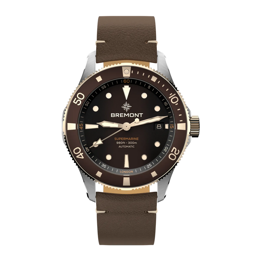 Bremont Watch Company Watches | Mens | Supermarine Supermarine 300M Date [Chocolate Dial, Leather]
