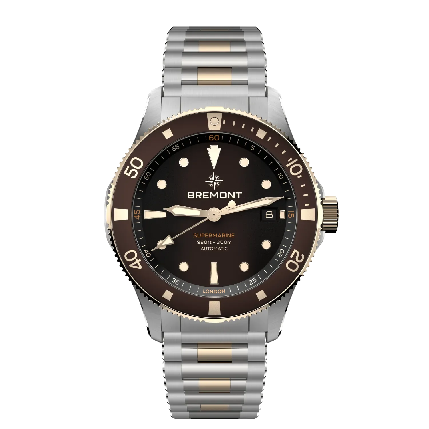 Bremont Watch Company Watches | Mens | Supermarine Supermarine 300M Date [Brown Dial, Bracelet]