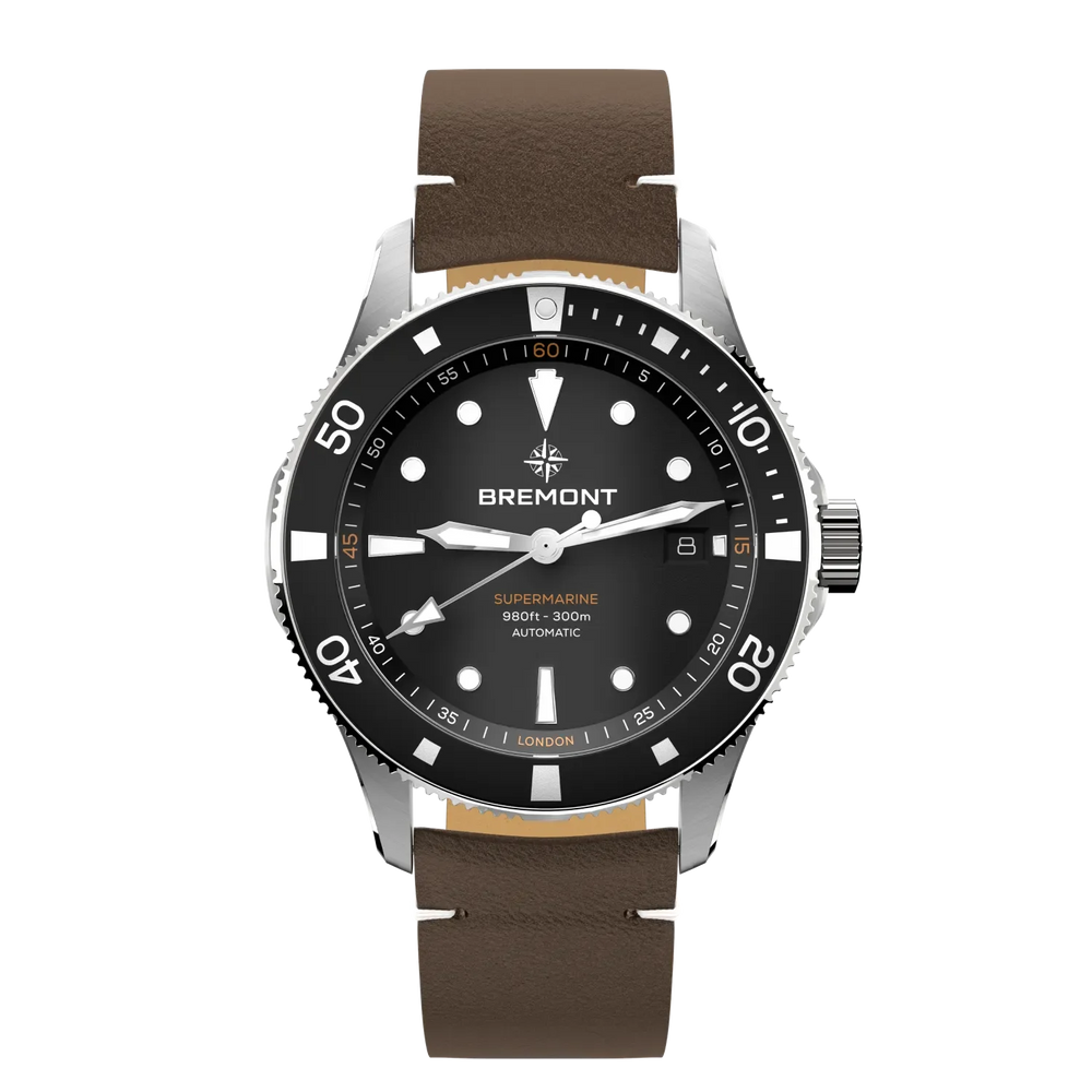 Bremont Watch Company Watches | Mens | Supermarine Supermarine 300M [Black Dial, Leather]
