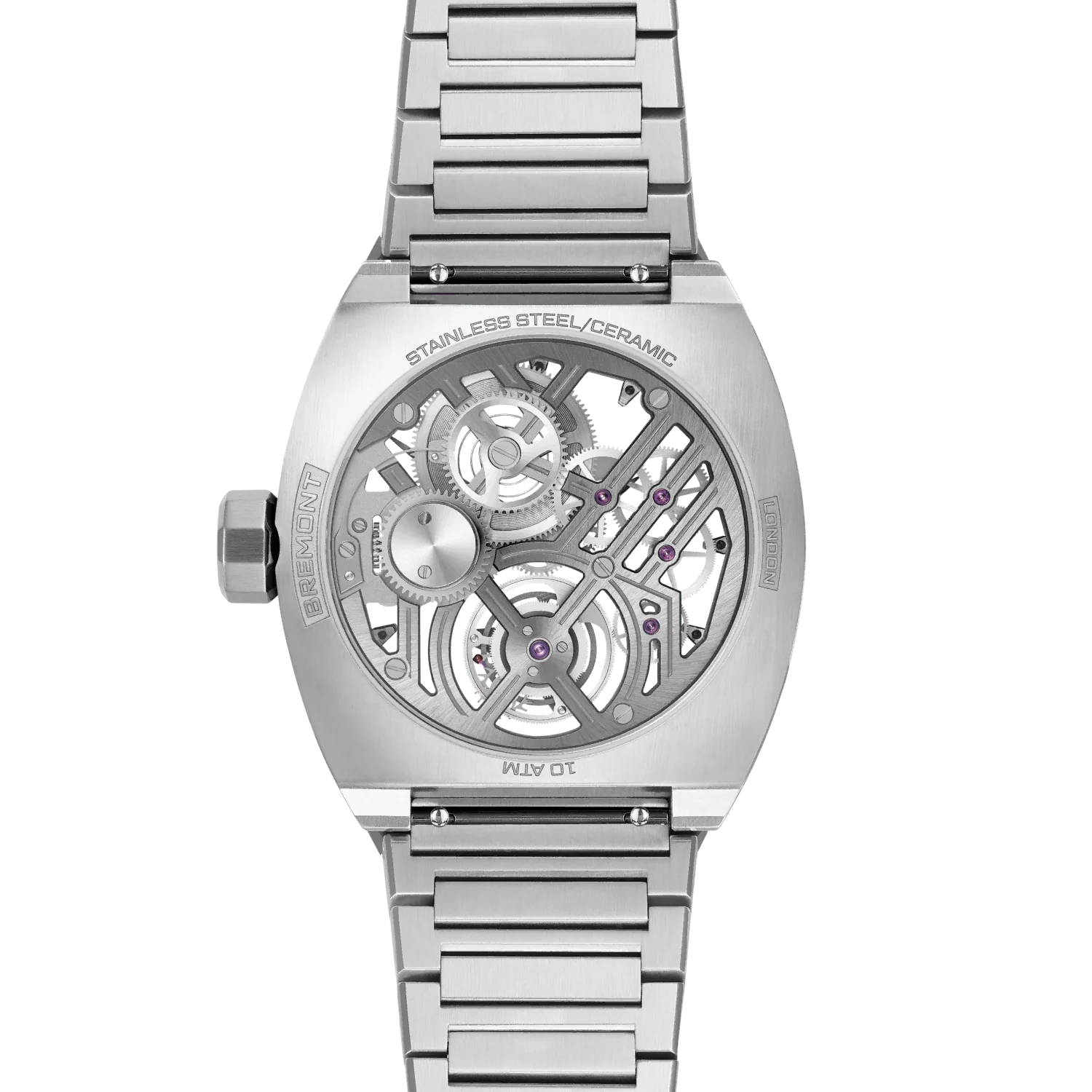 Bremont Supernova Tourbillon Silver watch with a detailed mechanical face on a white background