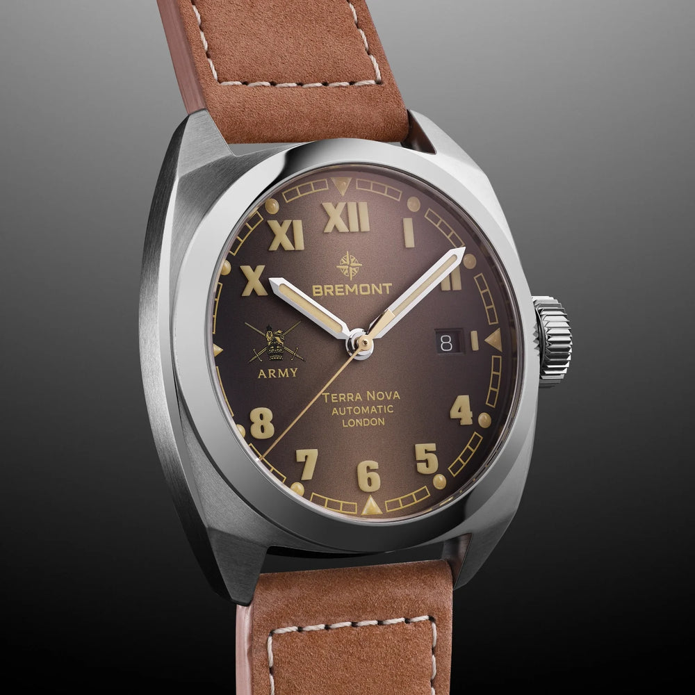Bremont Watch Company Watches | Mens | HMAF HMAF Terra Nova 40.5mm Date Leather Strap