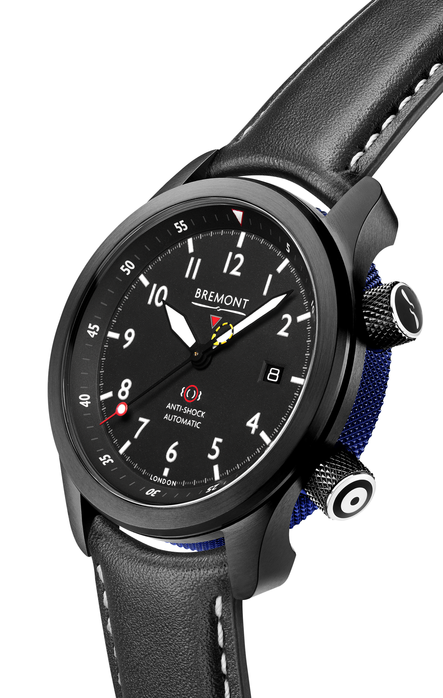 Bremont Watch Company Configurator MBII Custom DLC, Black Dial with Dark Blue Barrel & Closed Case Back