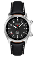 MBII Custom Stainless Steel, Black Dial with Dark Blue Barrel & Open Case Back