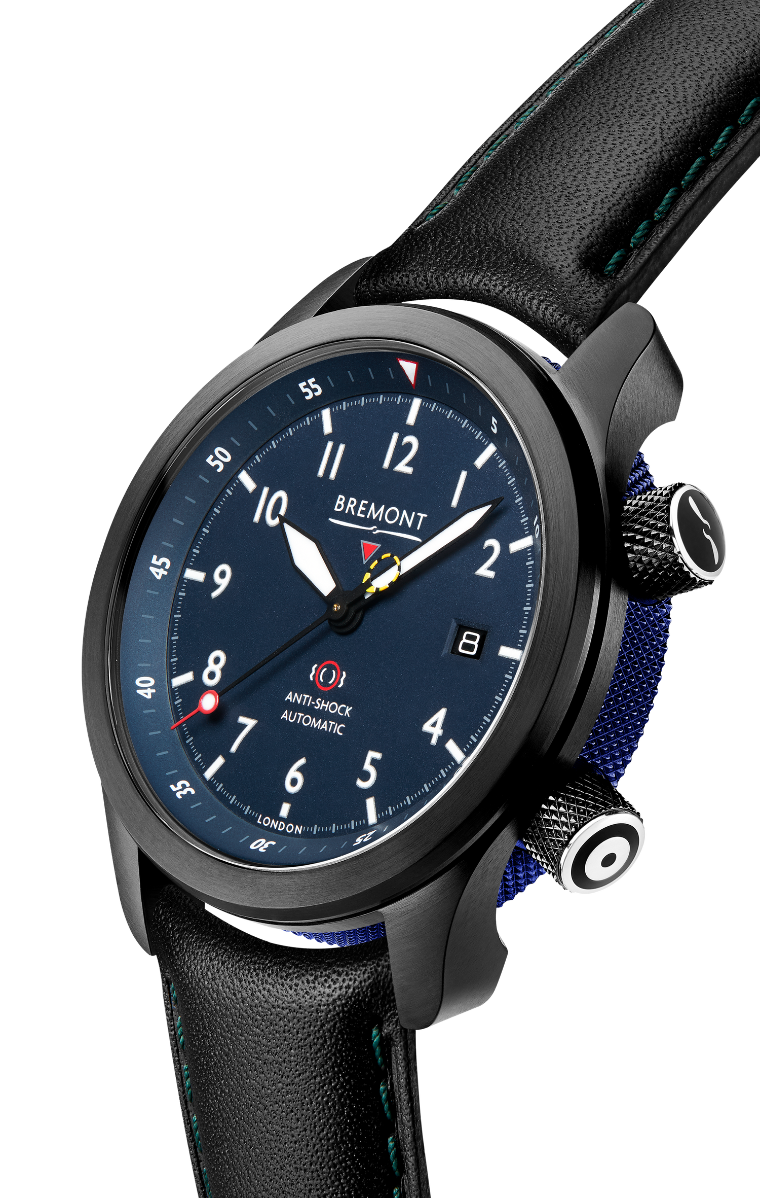 Bremont Watch Company Configurator MBII Custom DLC, Blue Dial with Dark Blue Barrel & Closed Case Back
