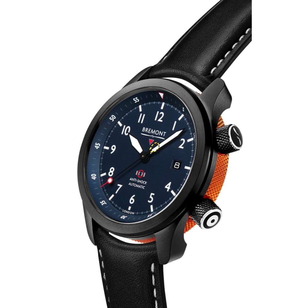 MBII Custom DLC, Blue Dial with Orange Barrel & Closed Case Back