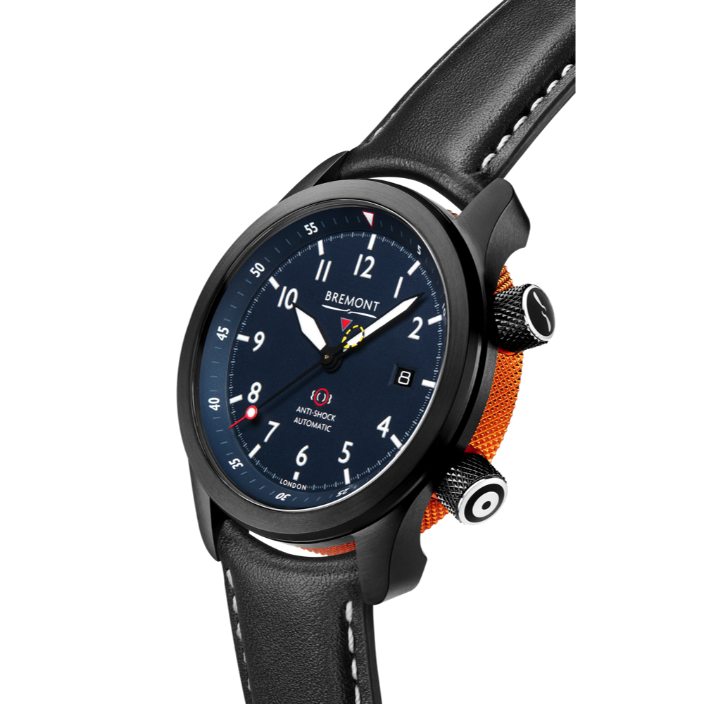 MBII Custom DLC, Blue Dial with Orange Barrel & Closed Case Back