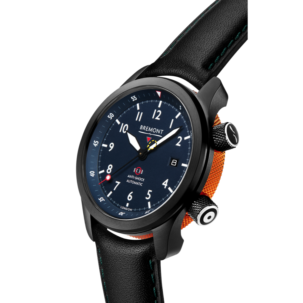 MBII Custom DLC, Blue Dial with Orange Barrel & Closed Case Back