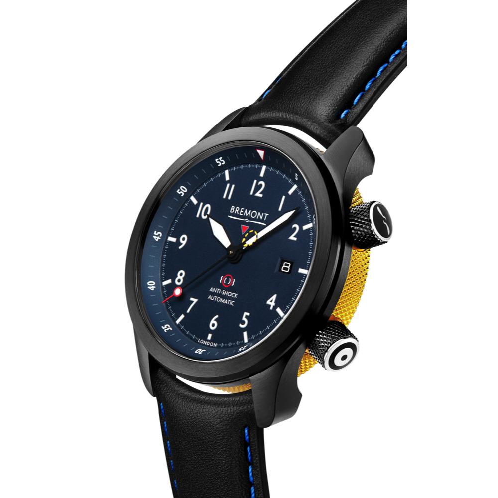 MBII Custom DLC, Blue Dial with Yellow Barrel & Closed Case Back