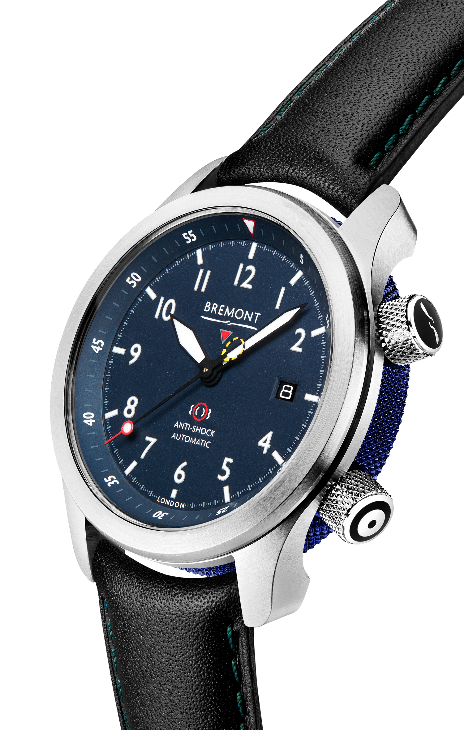 Bremont Watch Company Configurator MBII Custom Stainless Steel, Blue Dial with Dark Blue Barrel & Closed Case Back