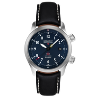 MBII Custom Stainless Steel, Blue Dial with Titanium Barrel & Open Case Back