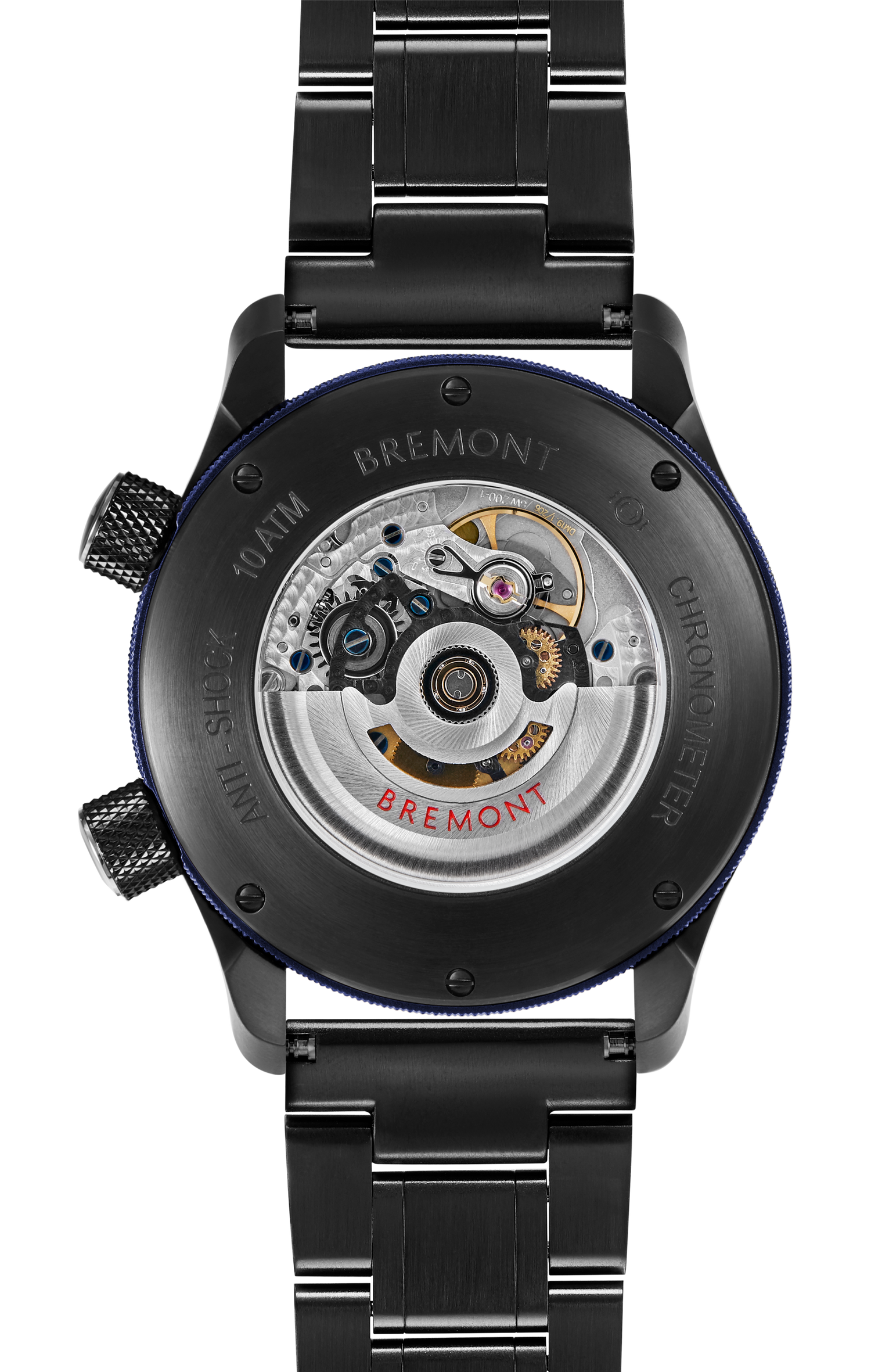 Bremont Watch Company Configurator MBII Custom DLC, Blue Dial with Dark Blue Barrel & Open Case Back