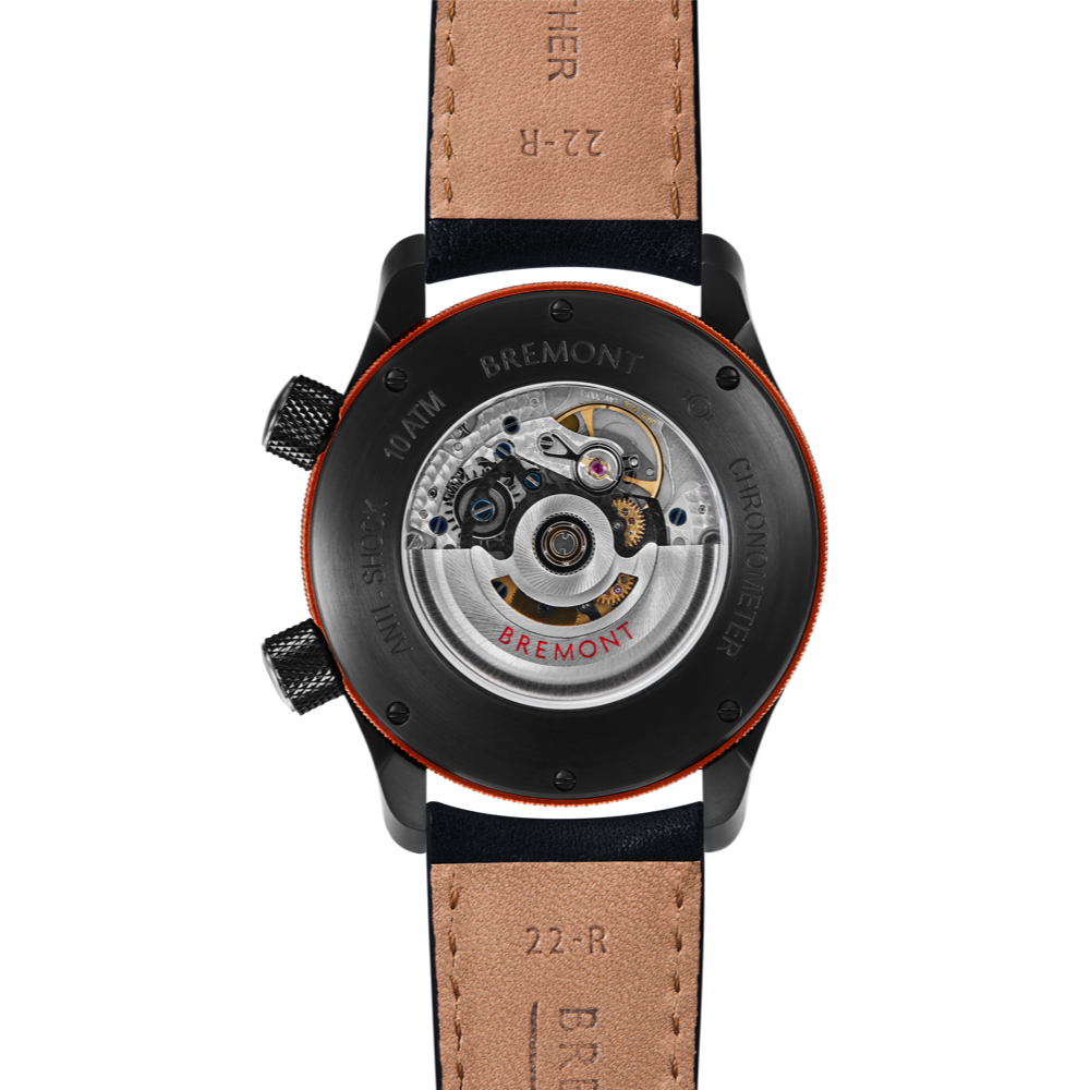 MBII Custom DLC, White Dial with Orange Barrel & Open Case Back