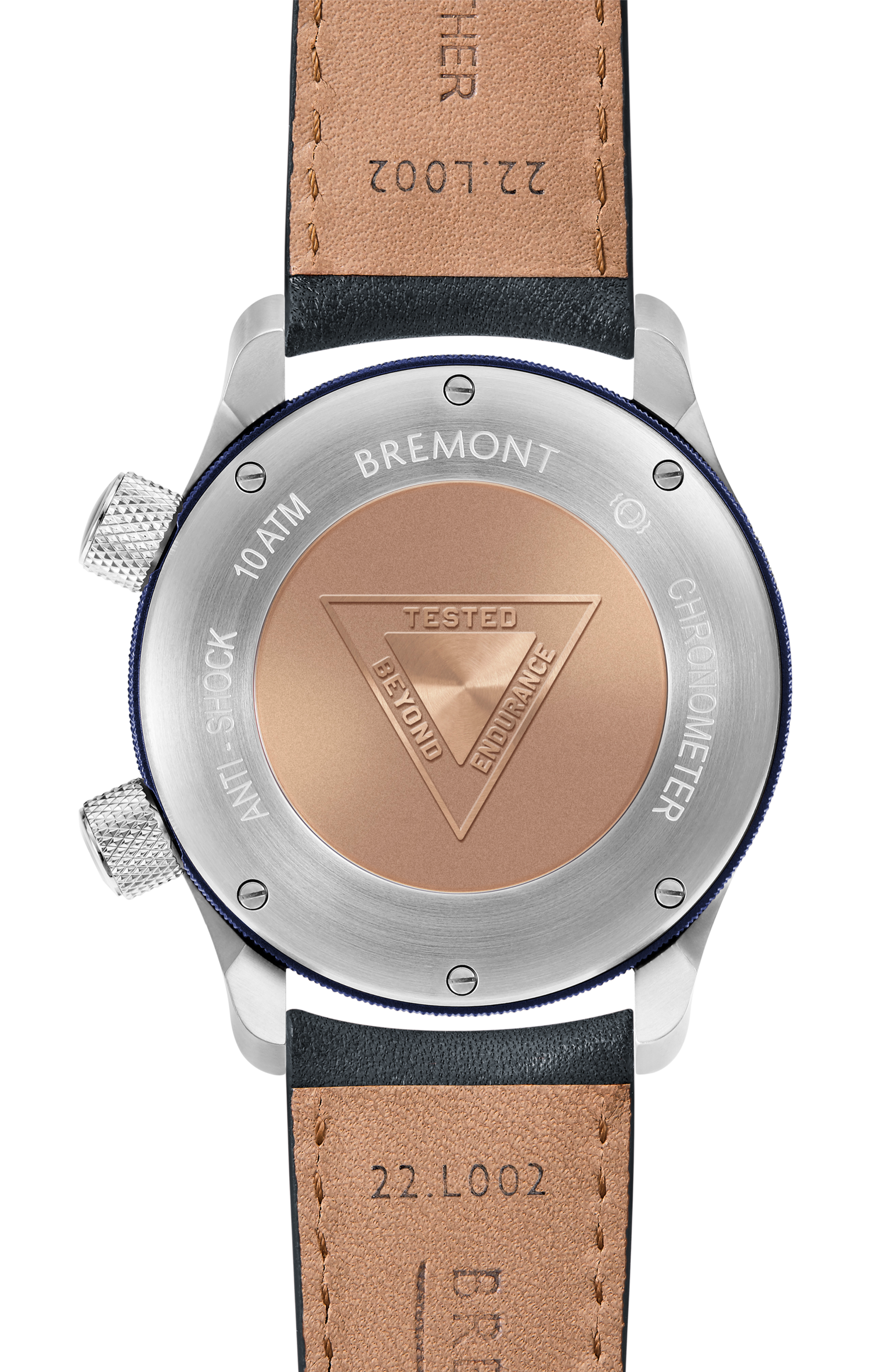 Bremont Watch Company Configurator MBII Custom Stainless Steel, Black Dial with Dark Blue Barrel & Closed Case Back