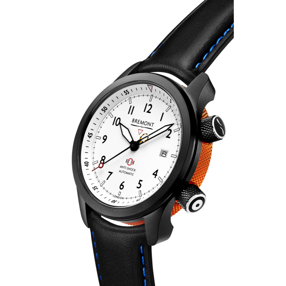 MBII Custom DLC, White Dial with Orange Barrel & Open Case Back