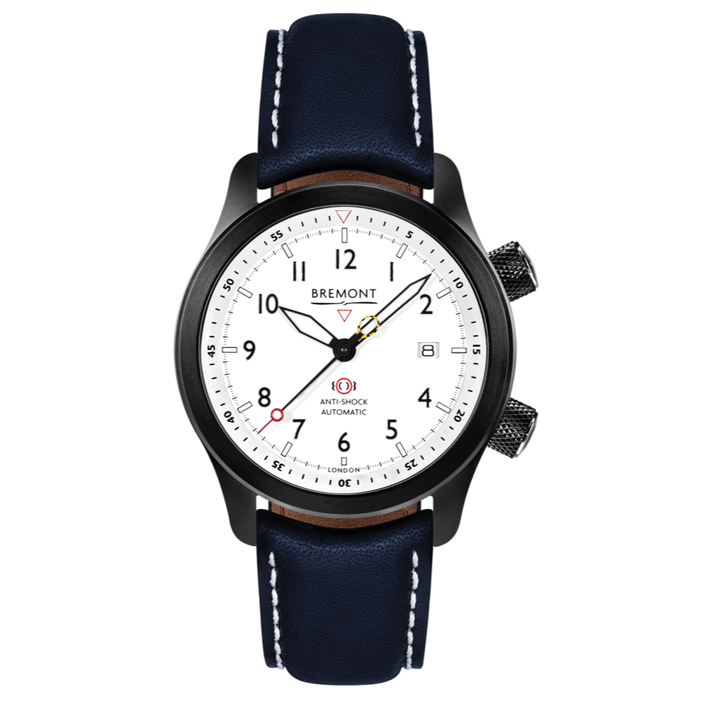 MBII Custom DLC, White Dial with Blue Barrel & Open Case Back