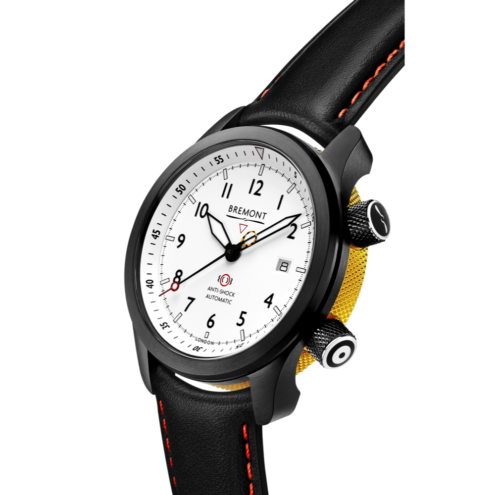 MBII Custom DLC, White Dial with Yellow Barrel & Open Case Back