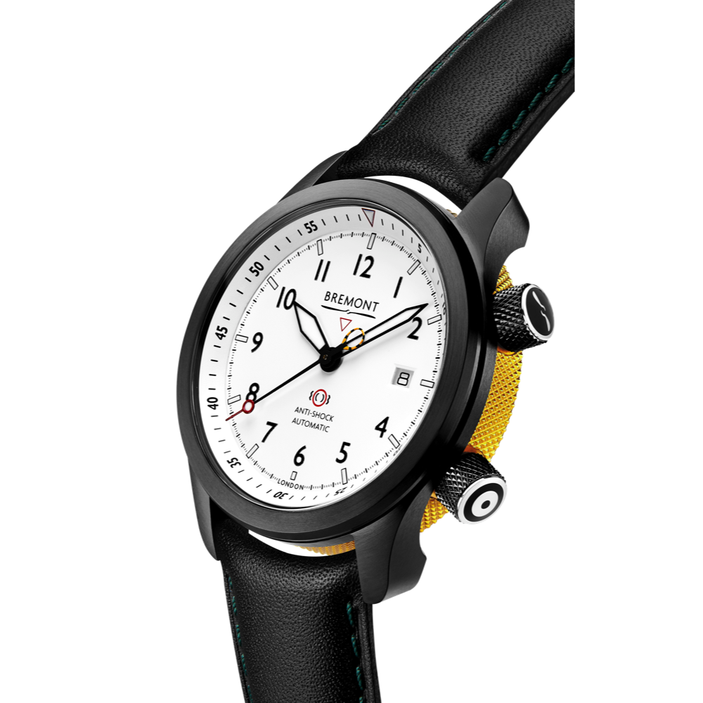 MBII Custom DLC, White Dial with Yellow Barrel & Closed Case Back