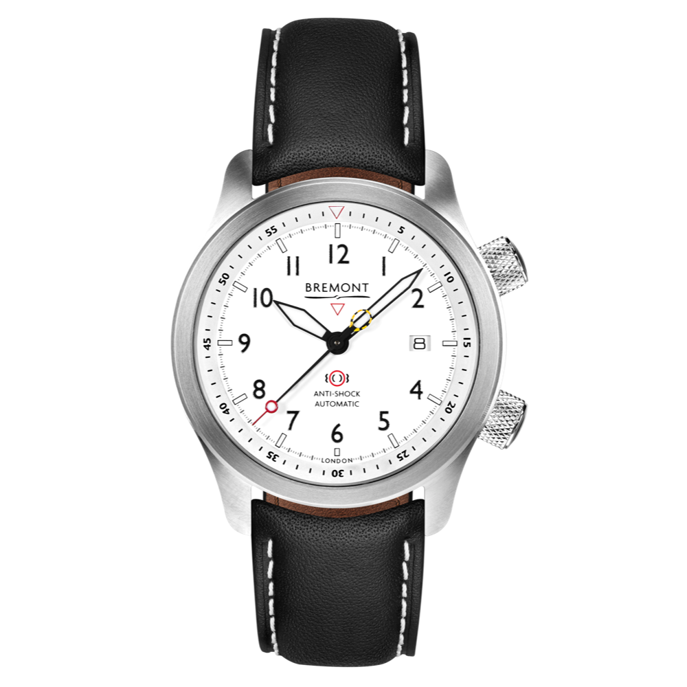 MBII Custom Stainless Steel, White Dial with Jet Barrel & Closed Case Back