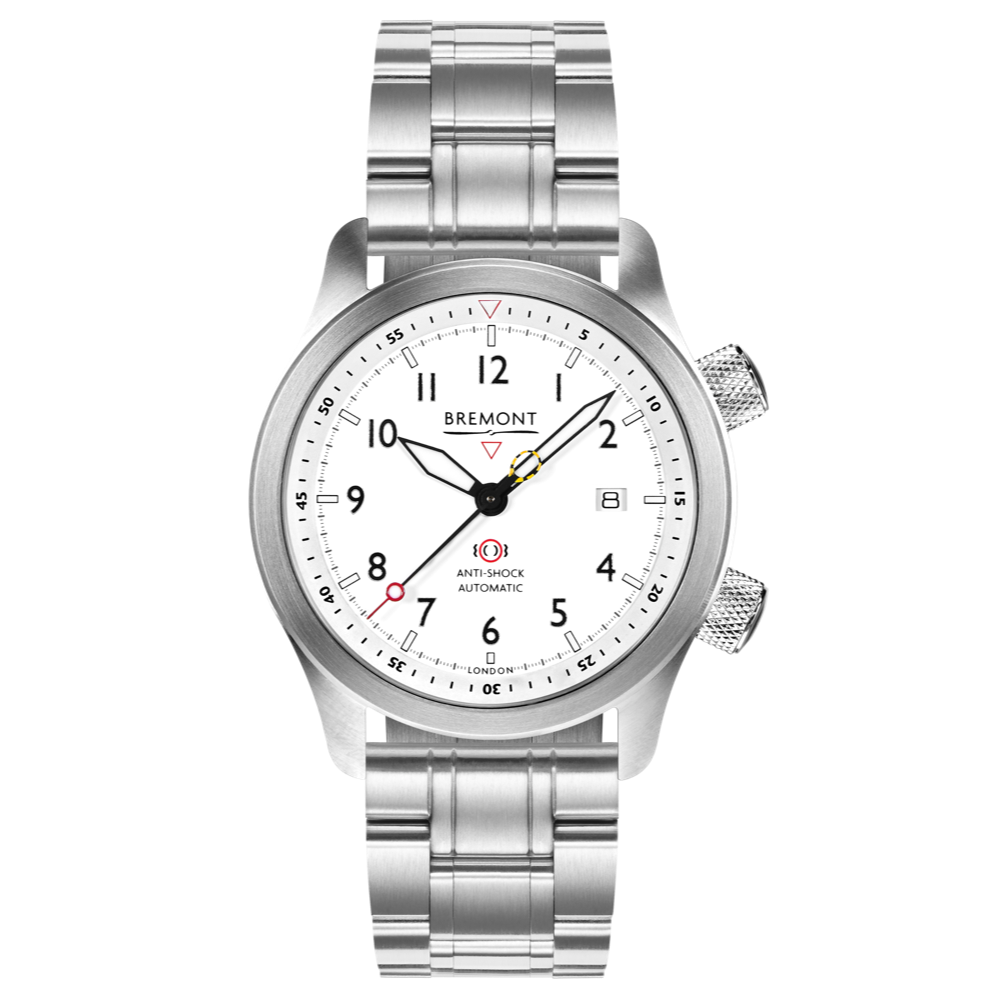 MBII Custom Stainless Steel, White Dial with Anthracite Barrel & closed Case Back