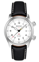 MBII Custom Stainless Steel, White Dial with Dark Blue Barrel & Open Case Back