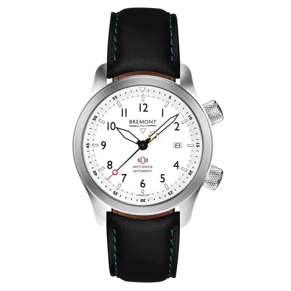 MBII Custom Stainless Steel, White Dial with Jet Barrel & Closed Case Back